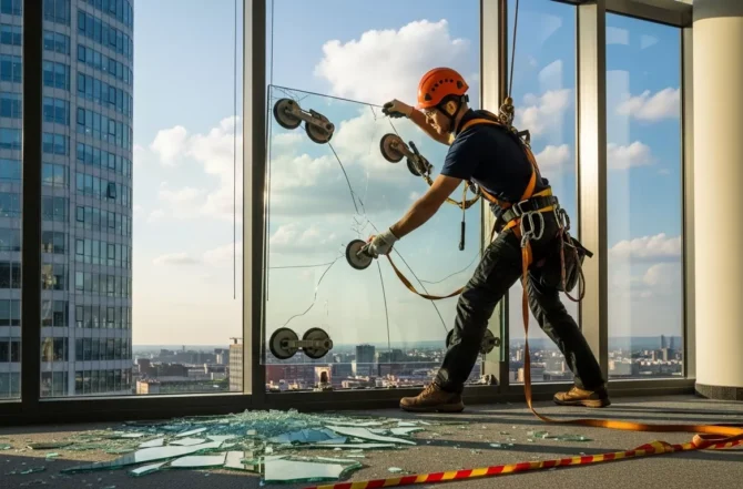 Manutenção e Reposição de Vidros Quebrados